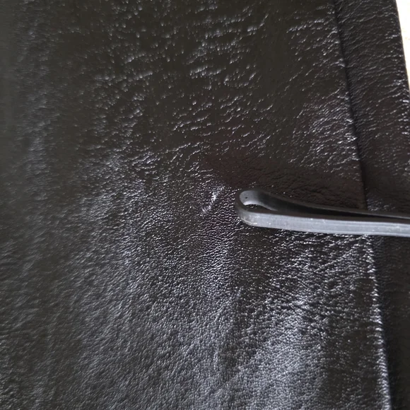 Flare Pants Princess Polly Faux Leather. Black Size 4🤎 - Picture 11 of 14